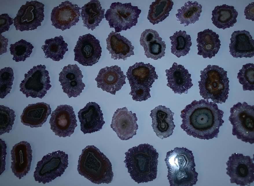 Stones from Uruguay - Amethyst Stalactite  Slices for Jewelry