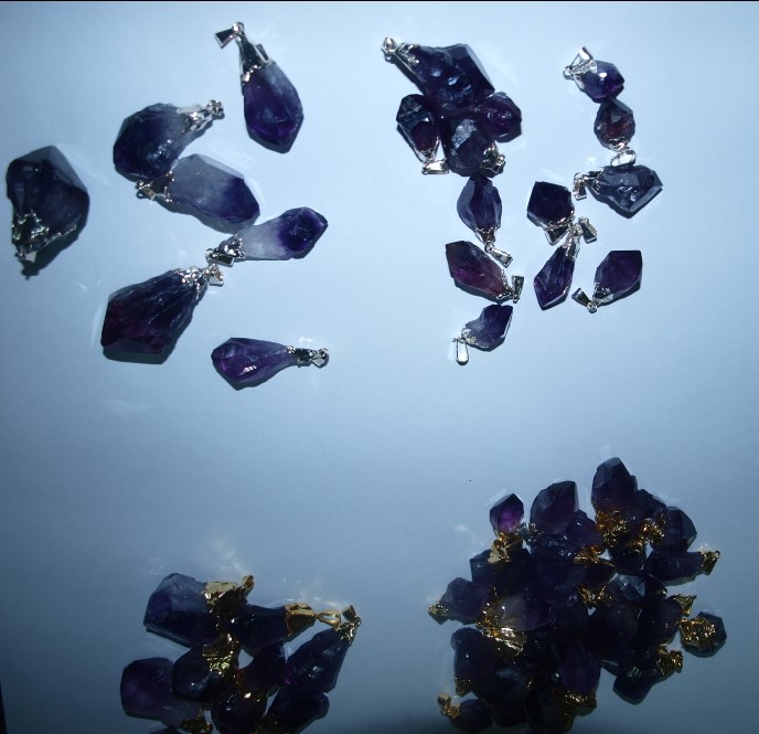 Stones from Uruguay - Amethyst Point with Plating