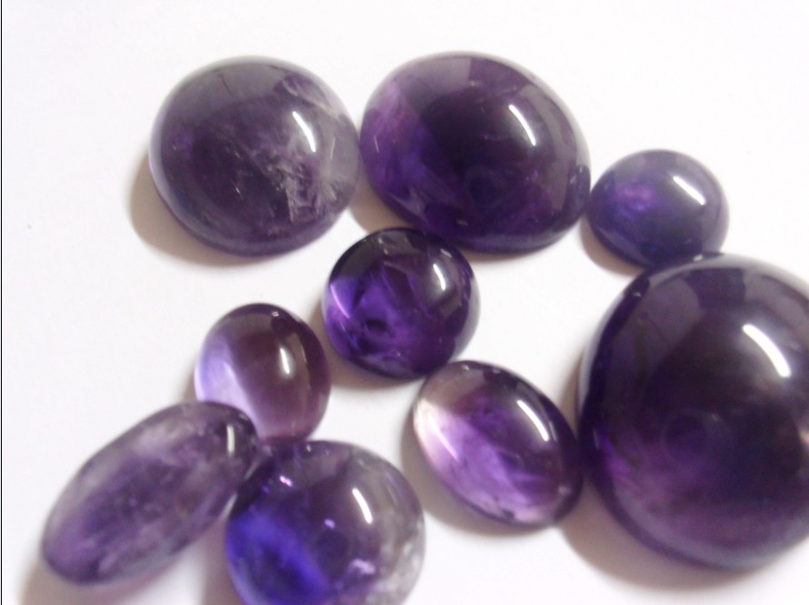 Stones from Uruguay - Natural Amethyst Cabochons 