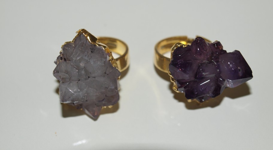 Stones from Uruguay - Amethyst Rose Ring