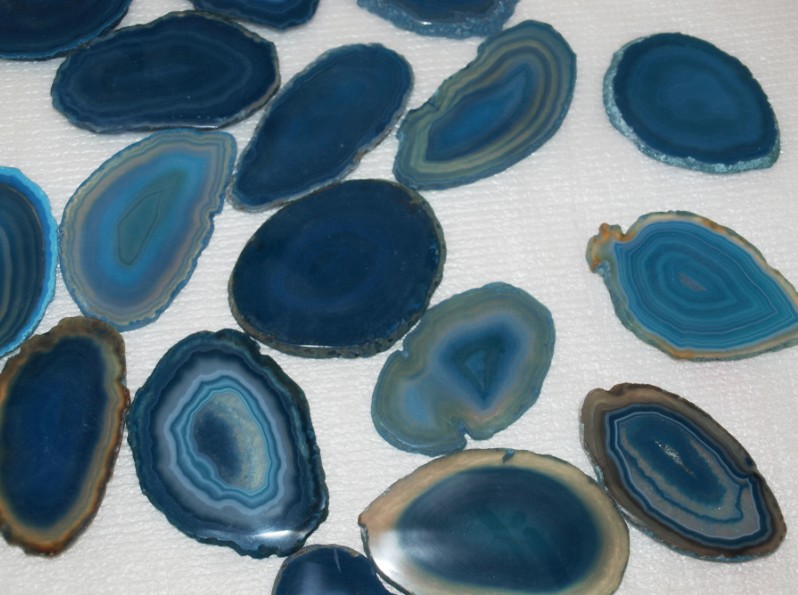 Stones from Uruguay - Light Blue Agate Slices