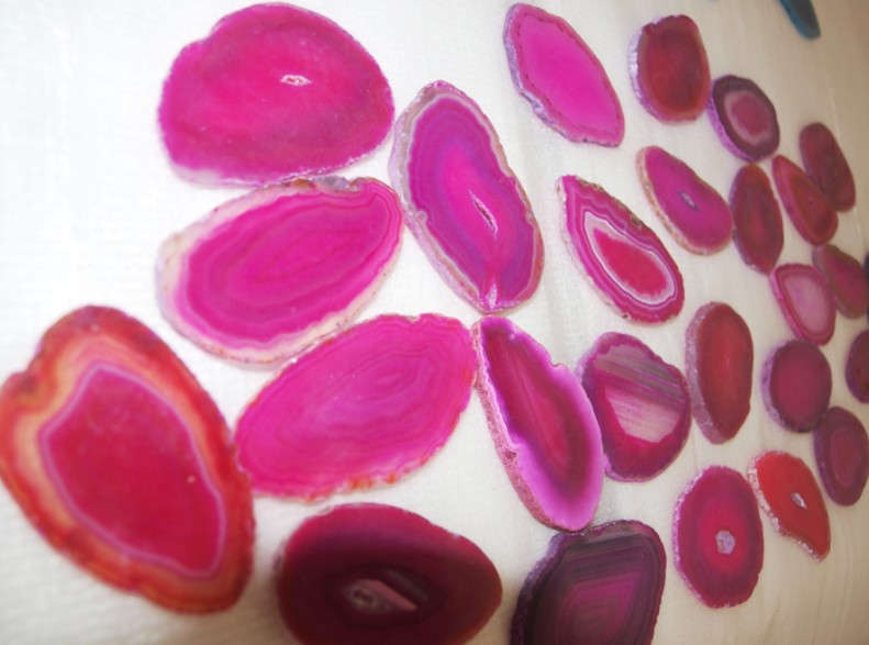 Stones from Uruguay - Pink Agate Slices