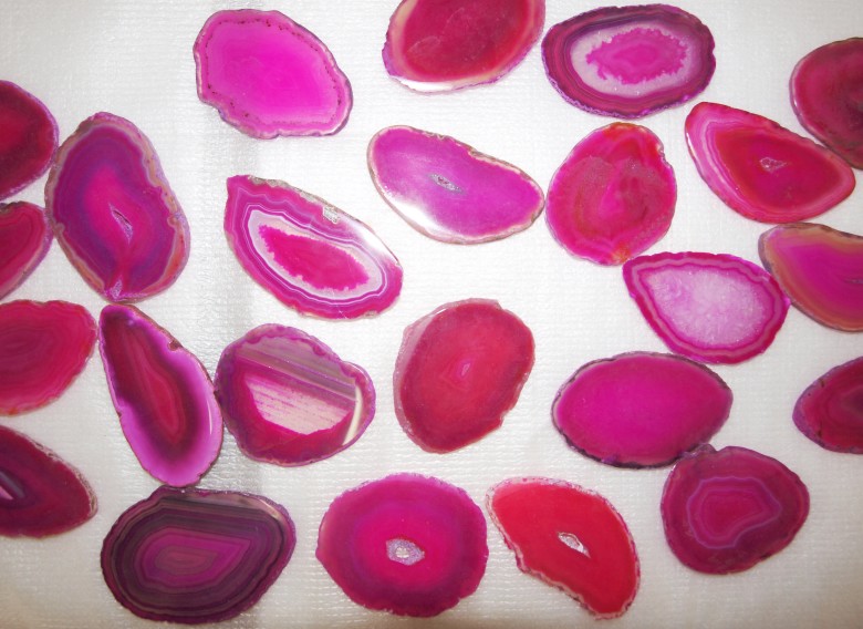 Stones from Uruguay - Pink Agate Slices
