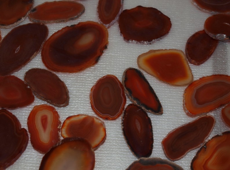 Stones from Uruguay - Red Agate Slices