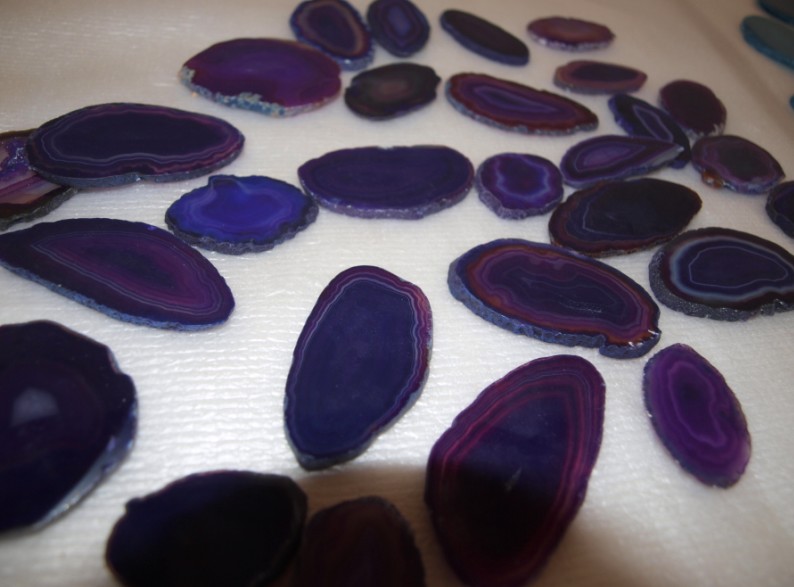 Stones from Uruguay - Purple Agate Slices