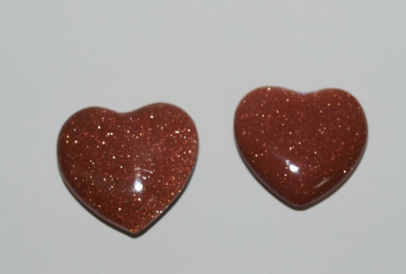 Stones from Uruguay - Red Goldstone Heart Cabochon