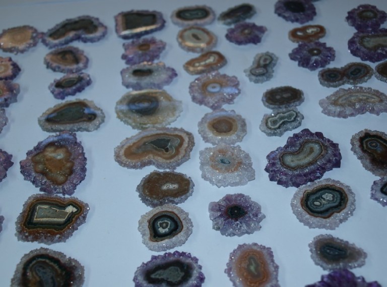 Stones from Uruguay - AMETHYST STALACTITE SLICES FOR JEWELRIES(26-50MM)