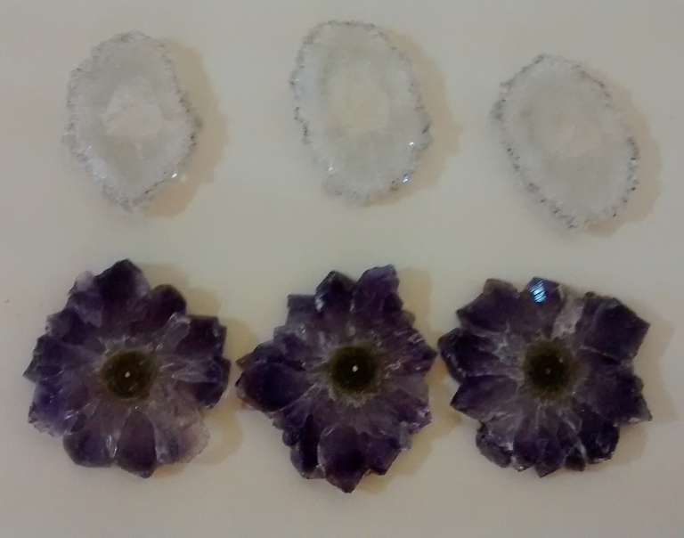 Stones from Uruguay -  AMETHYST STALACTITE SLICE SETS