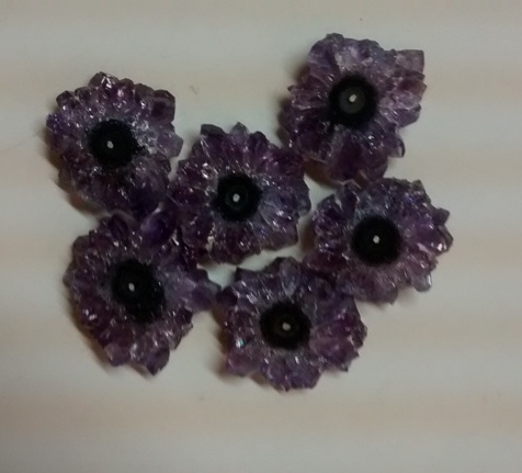 Stones from Uruguay - AMETHYST STALACTITE SLICE SET(10-25MM)