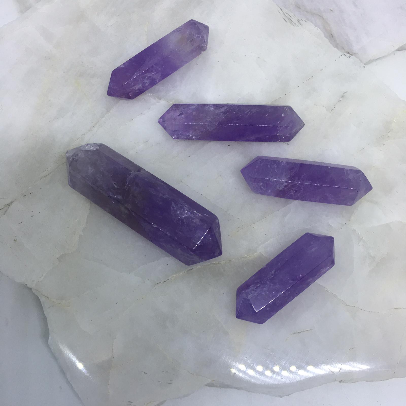 Sieraden Armbanden Handkettingen Custom Angel Pendalum Amethyst Silver Lava purple crackle clear quartz 11" Nickle Free Chain 